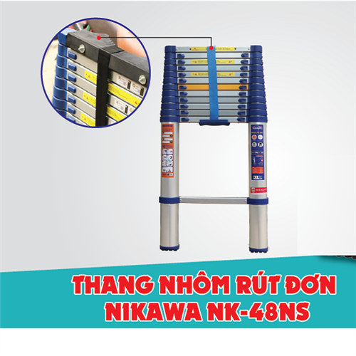 Thang nhôm rút đơn Nikawa NK-48NS