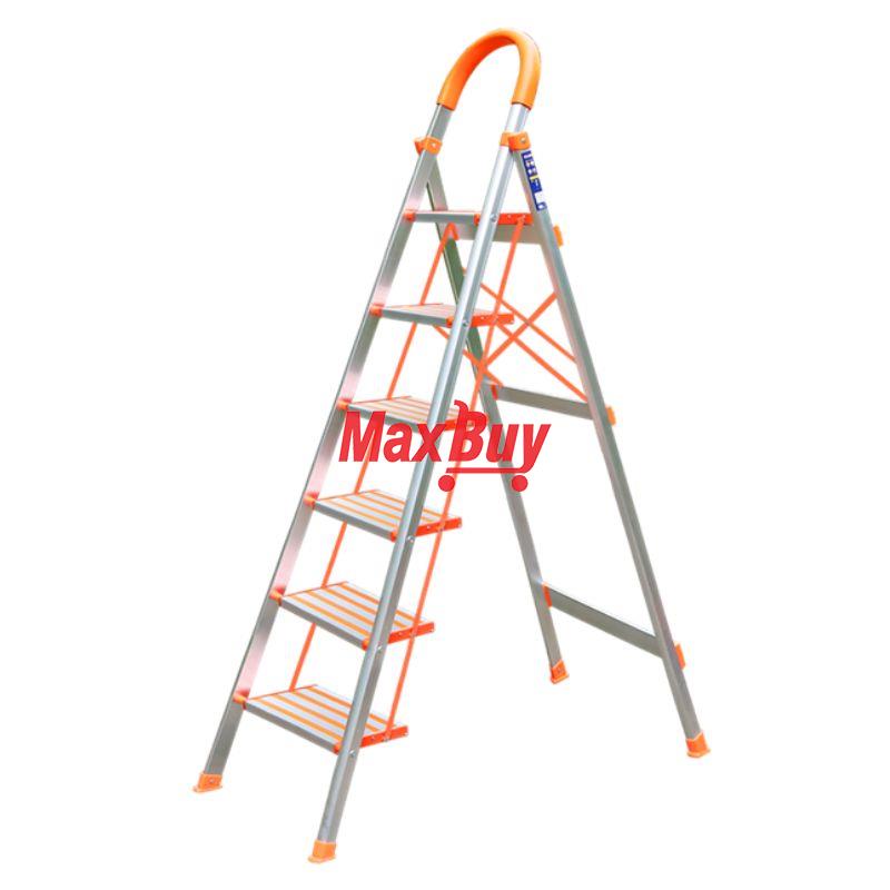 Thang nhôm ghế tay vịn 6 bậc chính hãng Nikawa NKA-06
