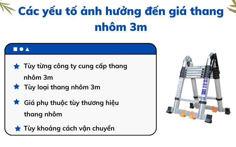 thang nhôm 3m giá bao nhiêu