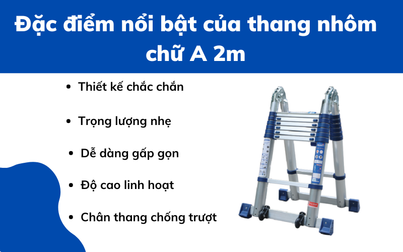 thang nhôm chữ a 2m