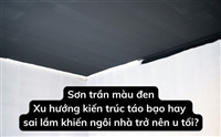 Sơn trần màu đen: Xu hướng kiến trúc táo bạo hay sai lầm khiến ngôi nhà trở nên u tối?